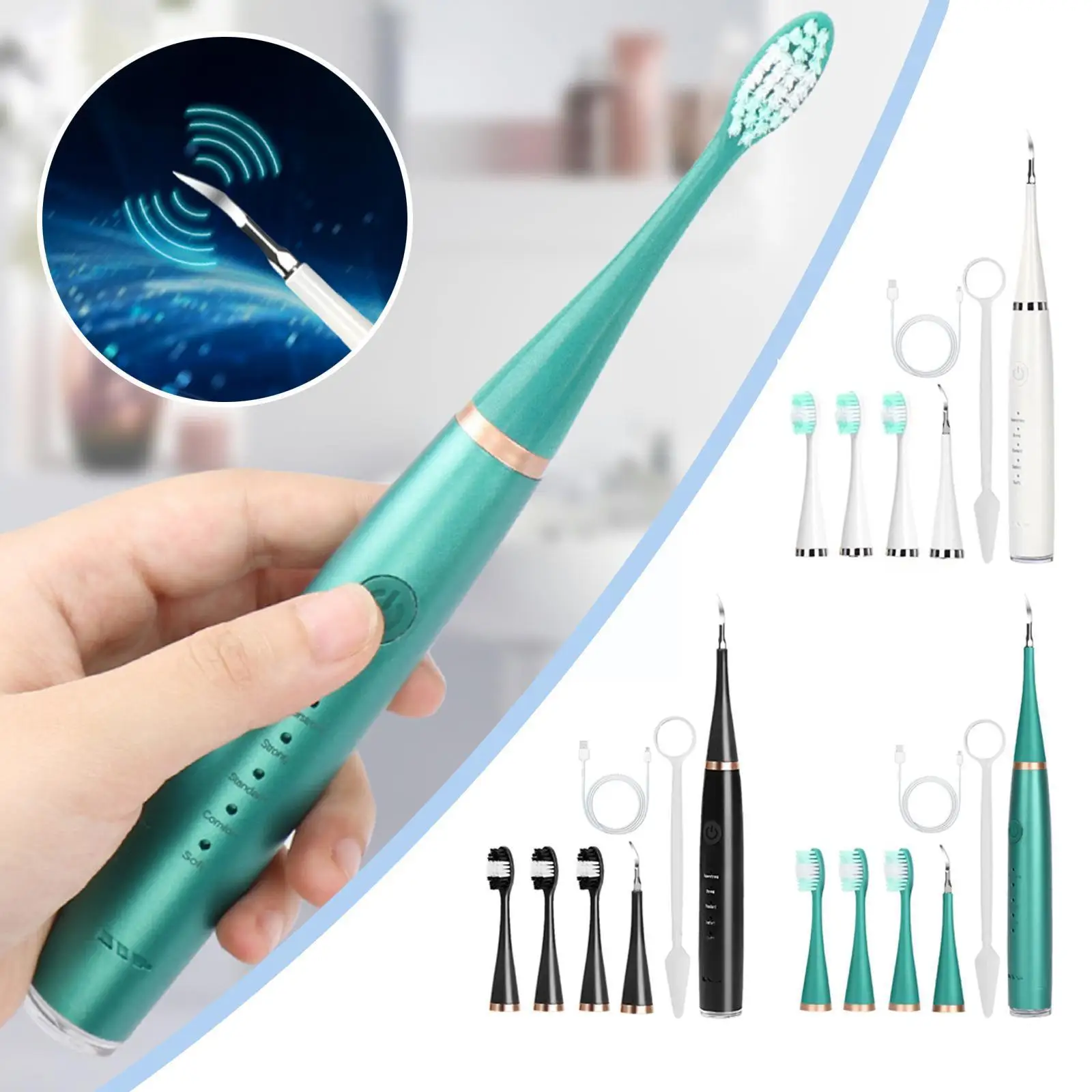 

Ultrasonic Electric Toothbrush Care Removal Of Dental Electric Cleaner Household Teeth Multifunctional Calculus USB Dental B0L9