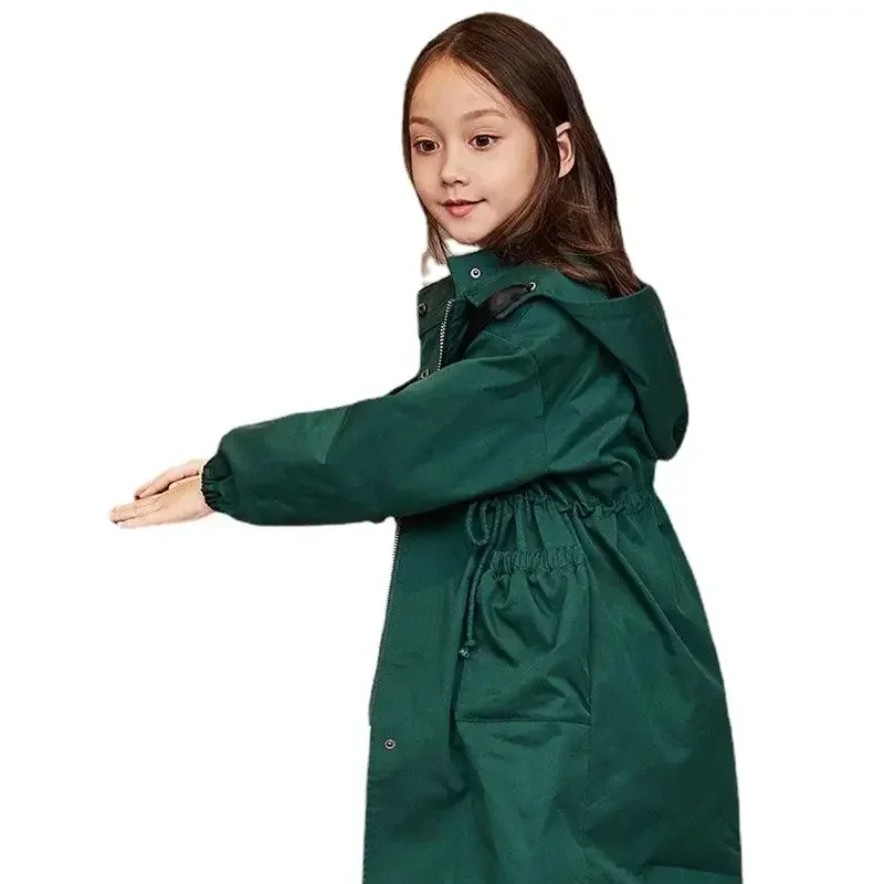 Новинка Детская куртка на весну и осень верхняя одежда для девочек однотонные