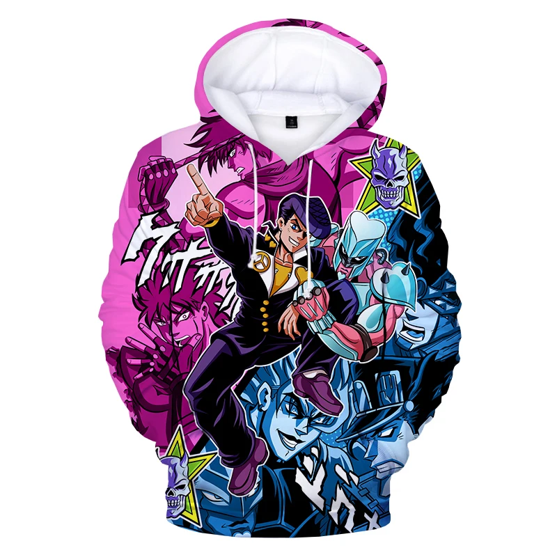 

2022 Harajuku JOJO's Bizarre Adventure Unisex Hoodies Japanese Anime JOJO Printed Men's Y2K Hoodie Streetwear Casual Sweatshirts