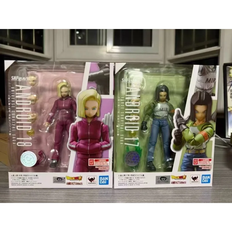 Фото В наличии: Коллекционная фигурка Bandai S.H.Figuarts Dragon Ball Super Android 17 18 -UNIVERSE SURVIVAL SAGA- (Аниме, модель, игрушка) №2