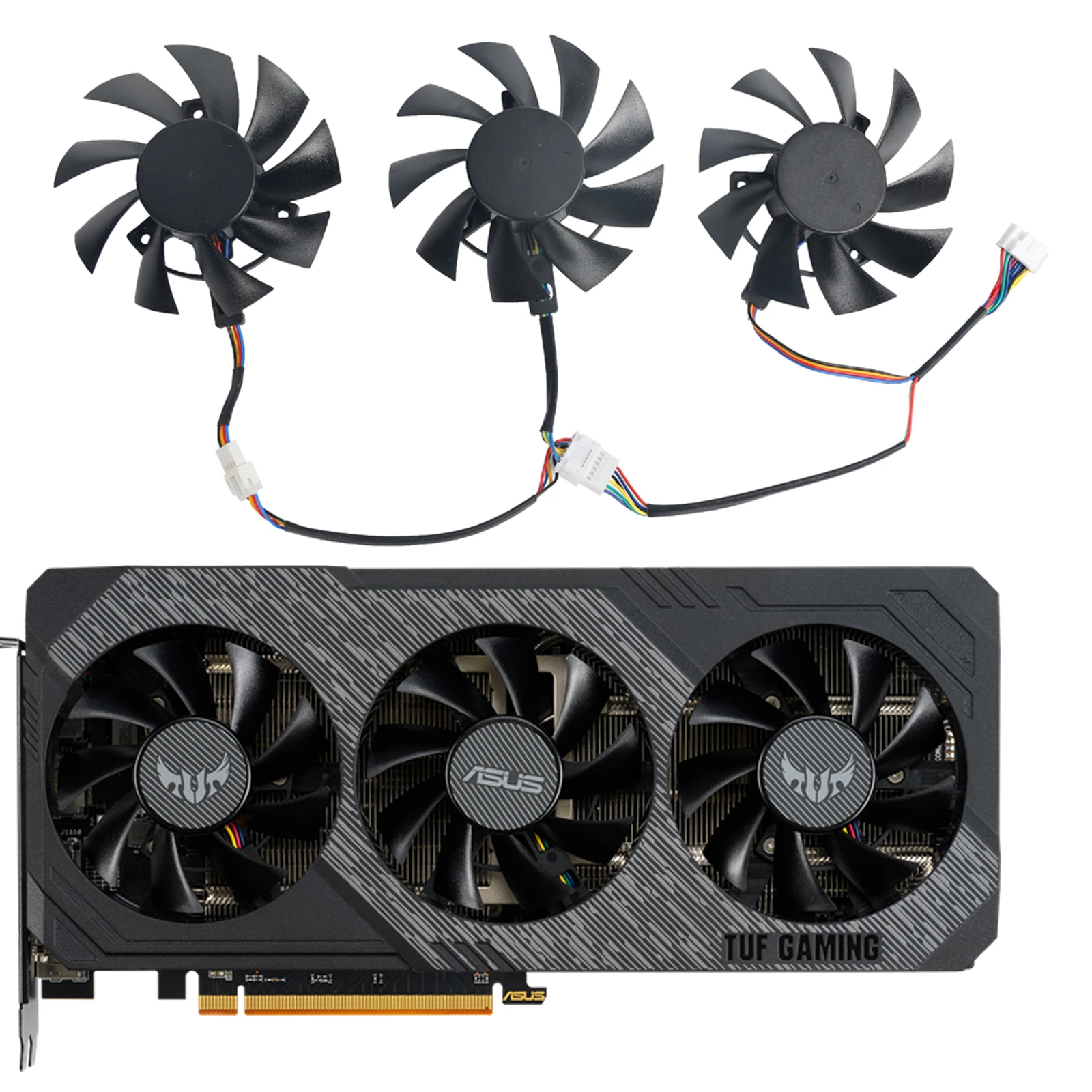 

Кулер для видеокарты ASUS Radeon RX 5700 5700XT GTX 1660 1660Ti TUF X3 OC