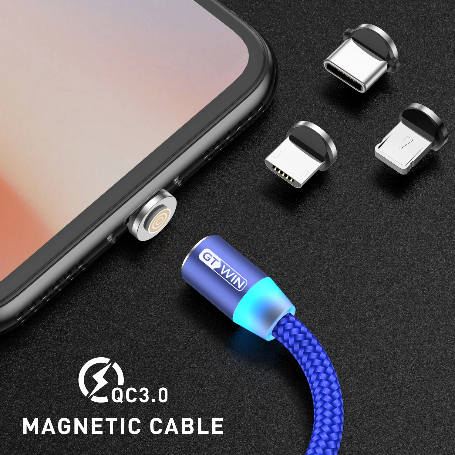 magnetic fast charging type c cable charger cord micro usb cable for iphone charging cable for samsung xiaomi phone accessories free global shipping