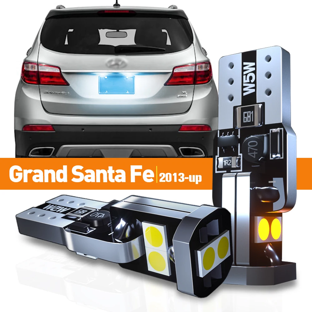 

2pcs LED License Plate Light For Hyundai Grand Santa Fe 2013 2014 2015 Accessories Canbus Lamp