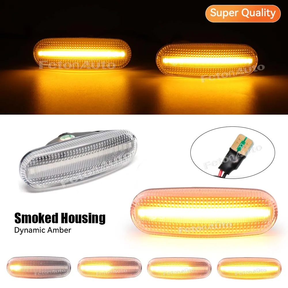 

Динамический дымовой светодиодный боковой габаритный фонарь указателя поворота для Fiat Panda Punto Evo Stilo Qubo Peugeot Citroen Lancia Musa 350