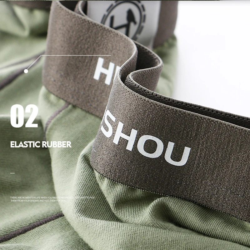 4pcs/Lot Cotton Mens Underpants Soft Boxer Men Breathable Solid Underwear Flexible Boxershorts Cuecas Vetement Homme 365 Shorts