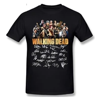 mens fashion the walking dead signature lovers t shirt short sleeve casual o neck 100 cotton tshirts tee top