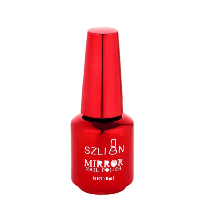 1~5PCS 8ml Mirror Nail Polish Metallic Lacquer Silver Nail Effect Metal Gold Nail Gel Polish Base Top Coat Nails Art Manicure 13