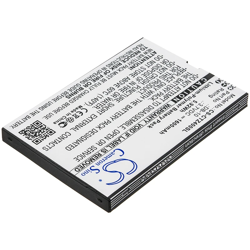 Аккумулятор ALLCCX GreenBatteryPower 1600 мАч 3.7В 5.92Втч Li-Polymer для Canon DB-10 Wordtank Z400 Z410 Z800 Z900 (art.: 3920da2e5e70e) - 3920da2e5e70e