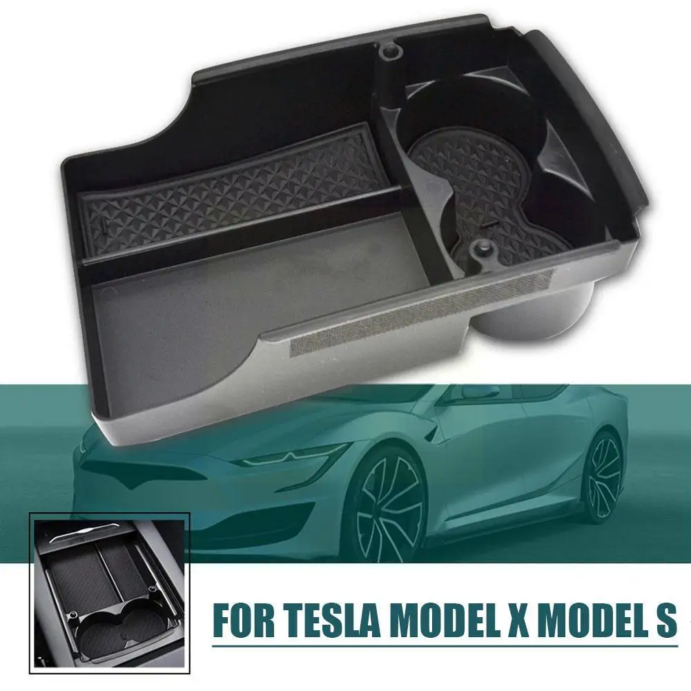 

Подлокотник для Tesla Model X Model S, органайзер для центральной консоли, аксессуары для хранения, коврики для автомобиля, нескользящий поднос для поддержания порядка, Stor D8W6