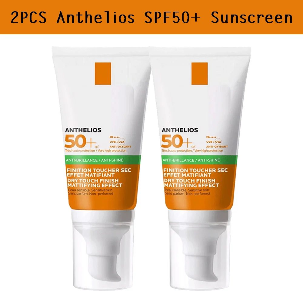 

2PCS Original Anthelios SPF50+ Sunscreen 50ml Rapid Absorption Gentle Non-greasy Waterproof Prolonged Protection Oil-Control