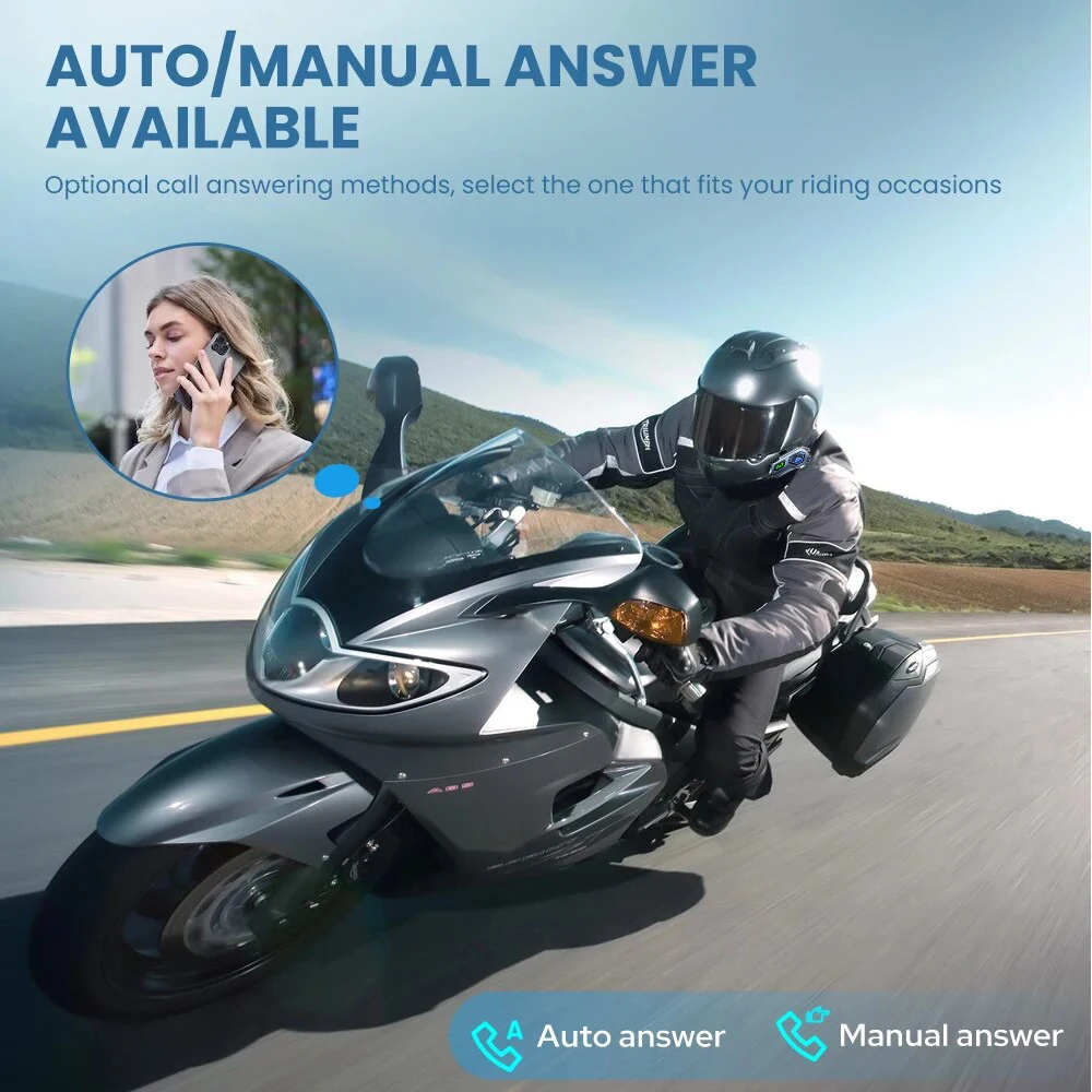 Bluetooth-гарнитура C8 Pro мотоциклетная с шумоподавлением 300 м