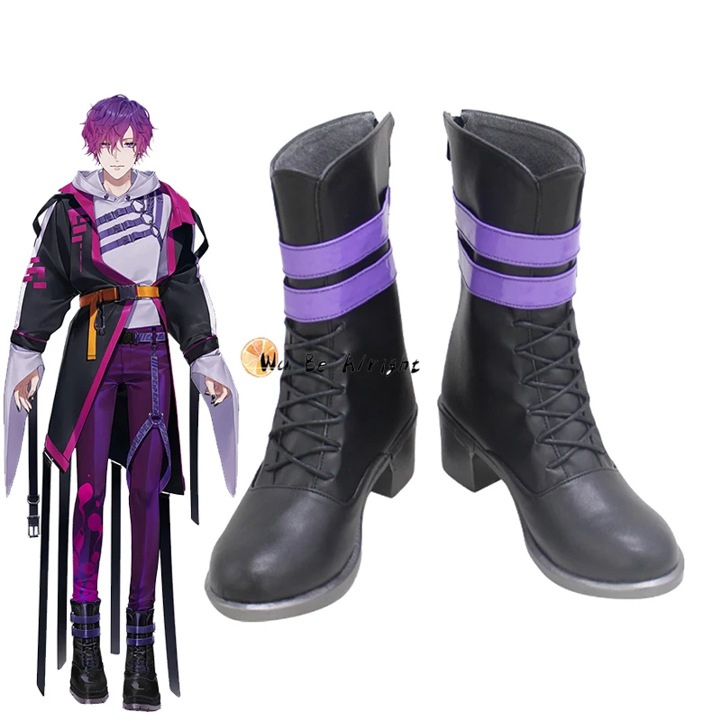

Anime Vtuber Noctyx Vtuber Uki Violeta Cosplay Shoes Boots Halloween Carnival Fancy Party Role Play Shoes Custom Made