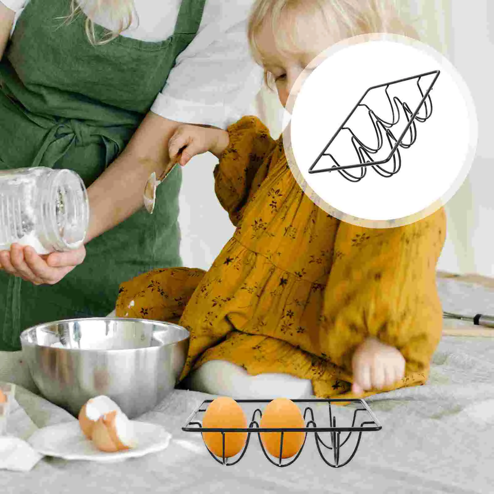 

1pc Egg Crate Metal Egg Storage Metal Egg Container Egg Shelter Wire Tray Rack for Eggs Eggs Carrier