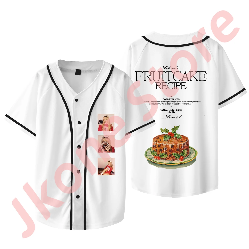 Sabrina Carpenter Fruitcake Merch Бейсбольная куртка с новым логотипом Джерси унисекс Модные