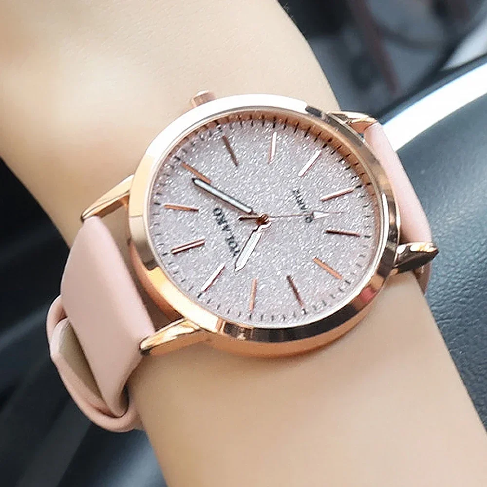 YOLAKO Star Watch Повседневные простые женские часы с кожаным ремешком Аналоговые