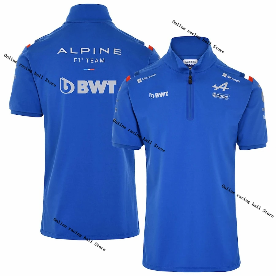 

BWT Alpine F1 Team 2022 Polo Shirt - Blue/White New Moto Racing Large Size Men's 3D Shirt Latest Hot Deals Formula One Team Tees