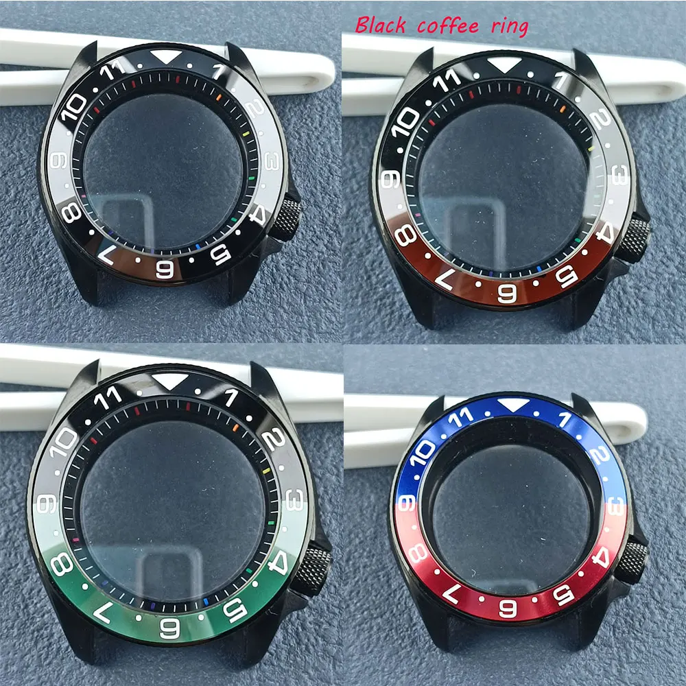 Черные полированные часы 40 мм 007 skx модель NH34 NH35 NH36 из нержавеющей стали 316L с