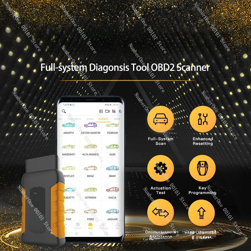 HUMZOR ND326 Декодер диагностики неисправностей автомобиля Bluetooth 5 0 Инструмент