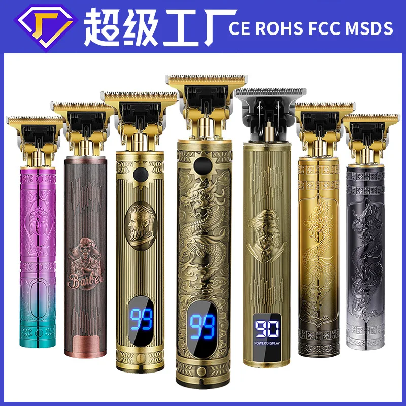 T9 Popular Gold Hair Trimmer USB Rechargeable Hair Cutting M