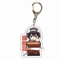 anime bungo stray dogs keychains double side transparent acrylic key chain jewelry q version car key holder school bag accessory