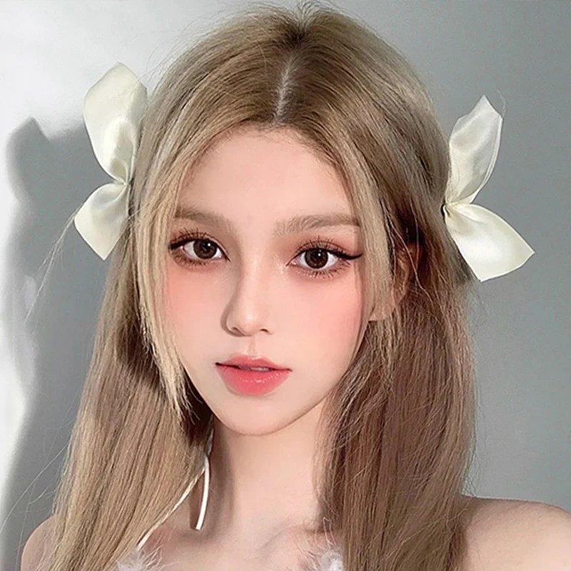 

Шпилька для волос с бантом Женская, Винтажная заколка с черной и белой лентой, аксессуары для волос, 2 шт.