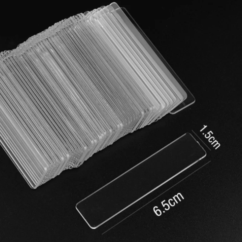 

50pcs False Nail Tips Art Display Stand Transparent Practice Acrylic Gel Polish Holder Strip Manicure Showing Shelf Tools