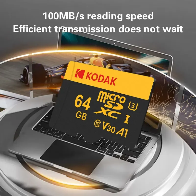 10 шт. Kodak оригинальная TF Micro SD карта 128 Гб памяти Microsd C10 U3 флэш-карта 64 ГБ с