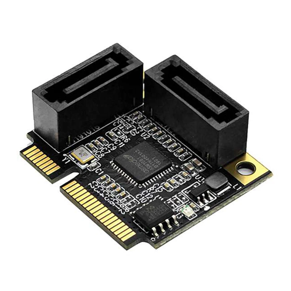 2-портовый конвертер Mini PCI-E PCI Express в SATA 3.0 карта расширения жесткого диска с