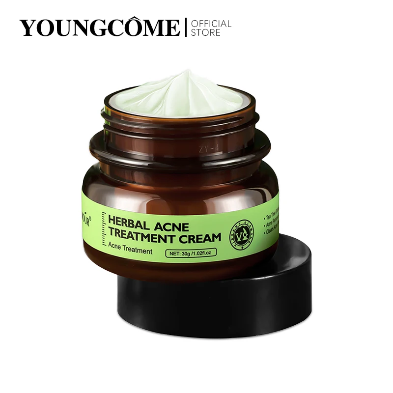 

Oil Control Face Cream Brighten Nourish Whitening Shrink Pores Remove Scars Marks Preppy Skin Care Herbal Acne Treatment Cream