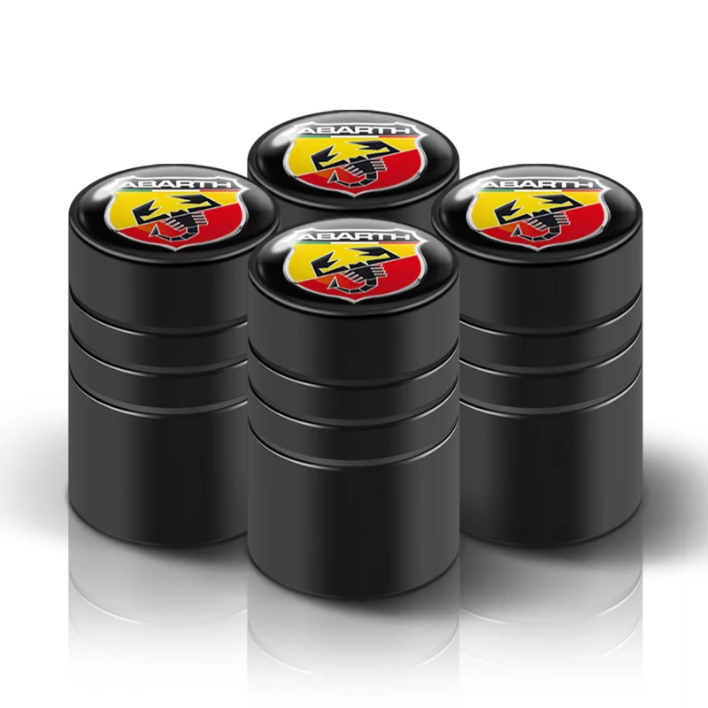 

4 шт. алюминиевые колпачки для клапанов автомобильных шин, герметичные крышки штока для Fiat Abarth 595 Abarth 500 abarth 124 паук