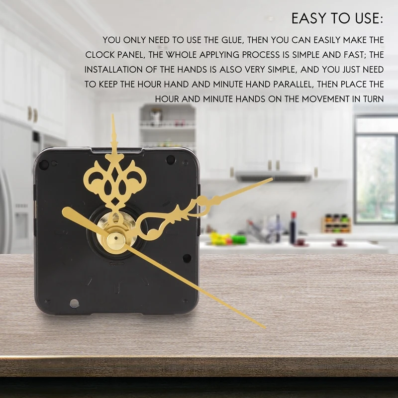 6Pcs Quartz Clock Movement Mechanism Replacement Clock Numerals Kit For DIY Wall Clock Handicrafts Repair Clock Parts