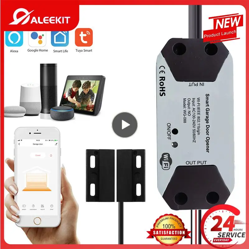 

1~5PCS Smart Home Control Garage Door Opener Door Controller Voice Control For Alexa Google Home Garage Remote Switch Tuya
