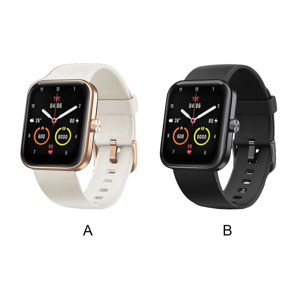 

Alloy Smart Watch Blood Oxygen 5ATM Waterproof Night Mode Weather Forecast Exercising Smartwatch Wristband White