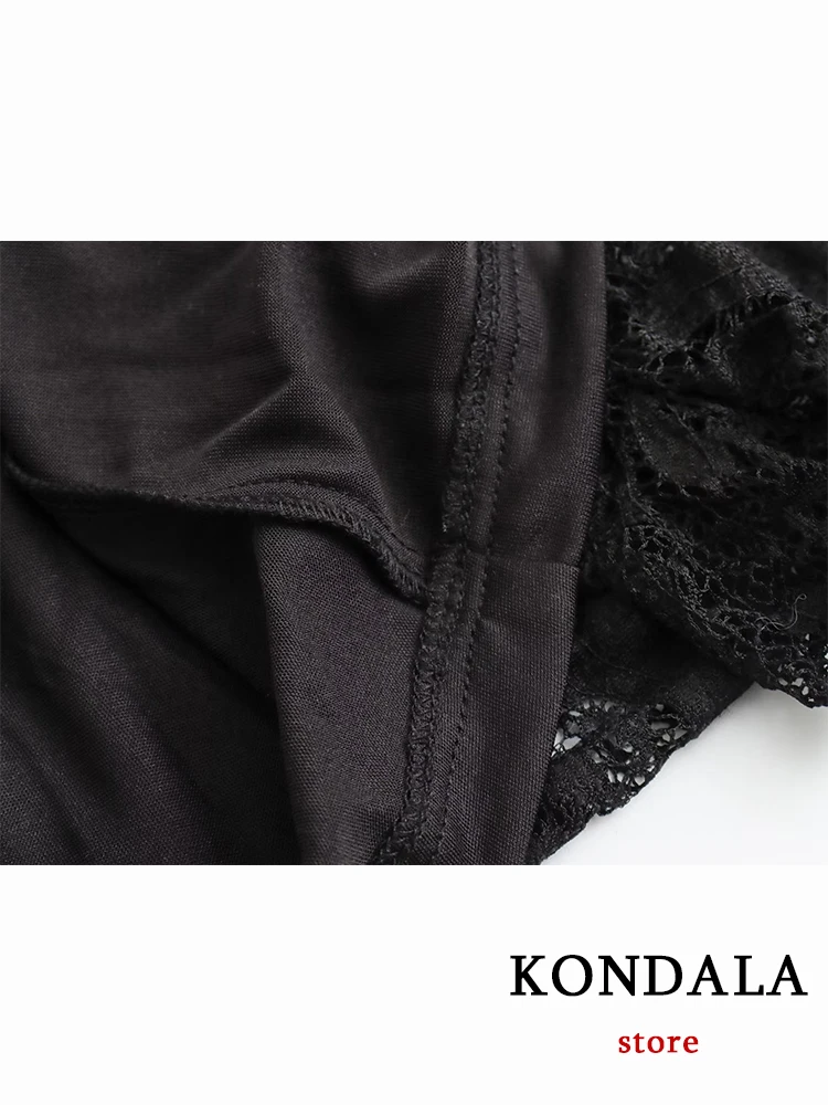 KONDALA винтажное кружевное черное сексуальное женское платье-футляр модное