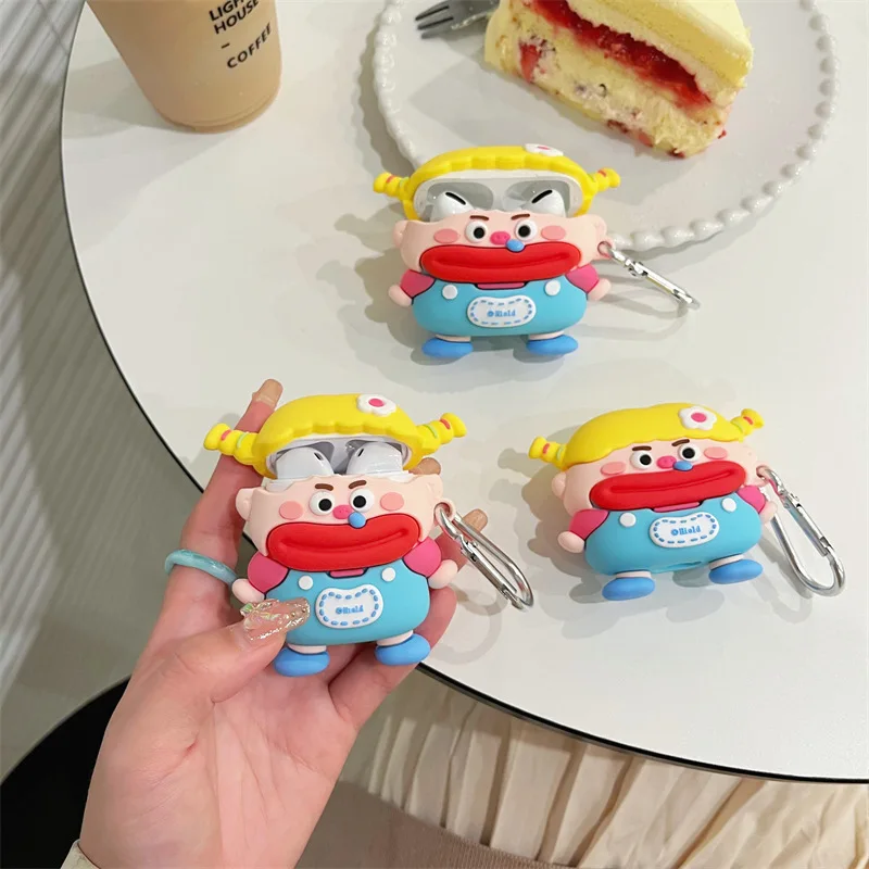 

3D мультяшная серия, ударопрочный чехол для AirPods 1, тяжелые силиконовые AirPods Pro, веселый подарок, милая 3 новая коробка