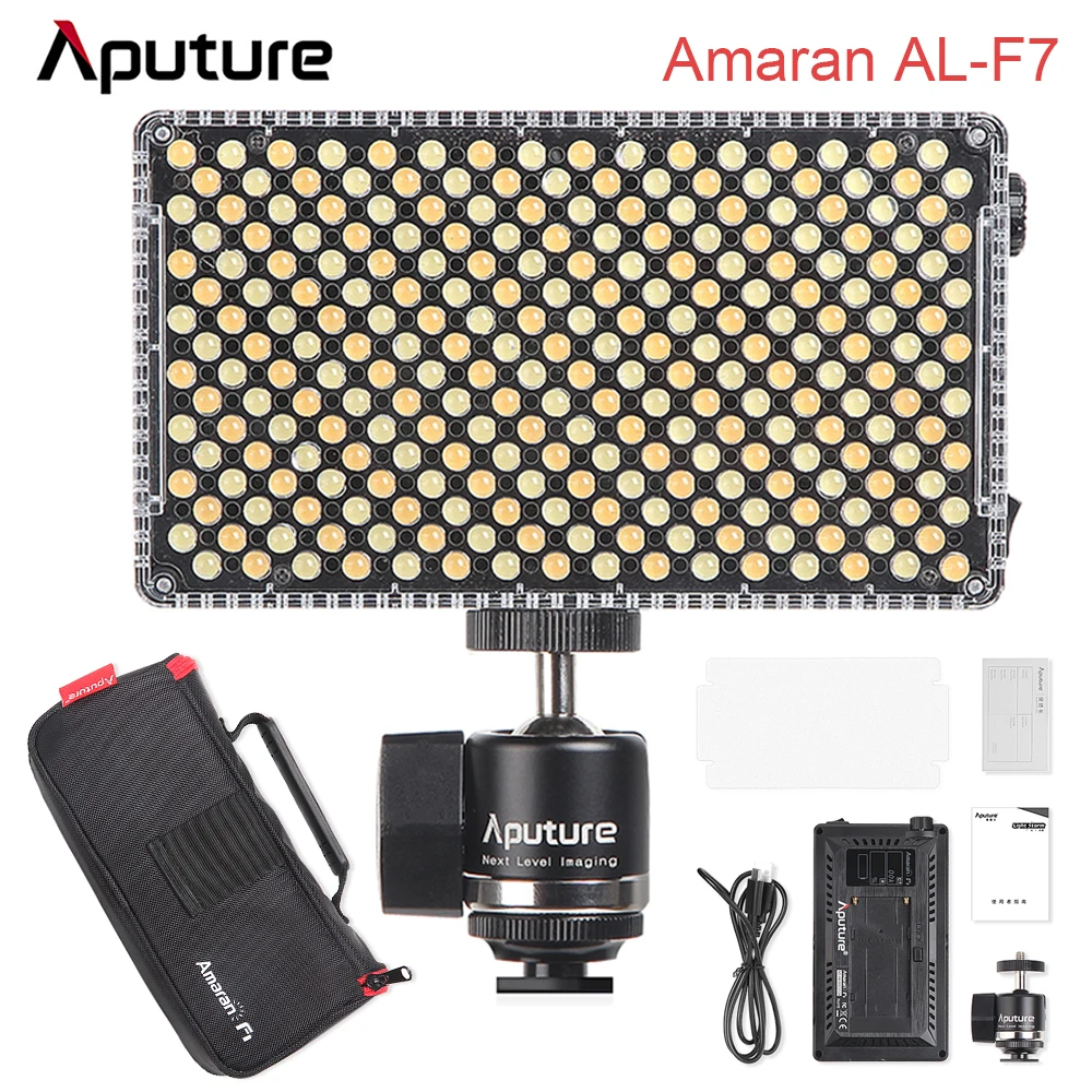 

Aputure Amaran AL-F7 On-Camera LED Panel Light CRI 95+ TLCI 95+ Color Temperature 3200K-9500K Video Light Without Battery