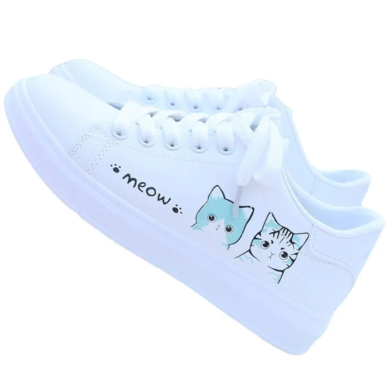 Little White Shoes New Spring and Autumn Women's Shoes Student Flat Bottom Fashion Shoes Versatile Sports and Casual Board Shoes