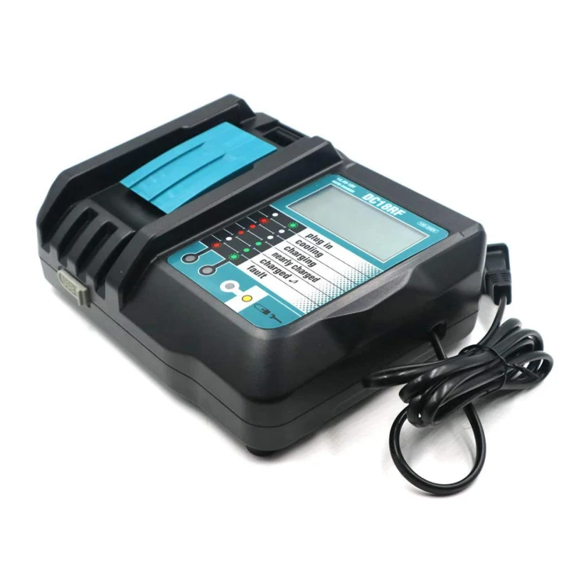 

DC18RF Li-ion Battery Charger 3A Charging Current for Makita 14.4V 18V BL1830 Bl1430 DC18RC DC18RA Power tool with USB