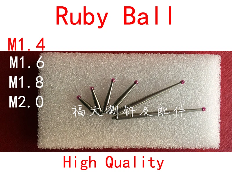 

M1.6*1/2*36.8/44.5mm M2*2*44.5mm Tungsten Ruby Ball Instrument Meter Gauge Pin Dialgage Level Dial Test Indicator Tip Probe
