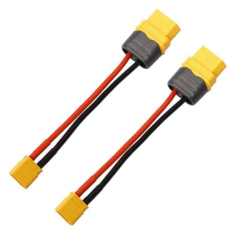 

2X RC Battery Cable Amass XT60 To XT30 T-Plug Connector Male Female Connector Plug With 16AWG Silicone Wire 100Mm