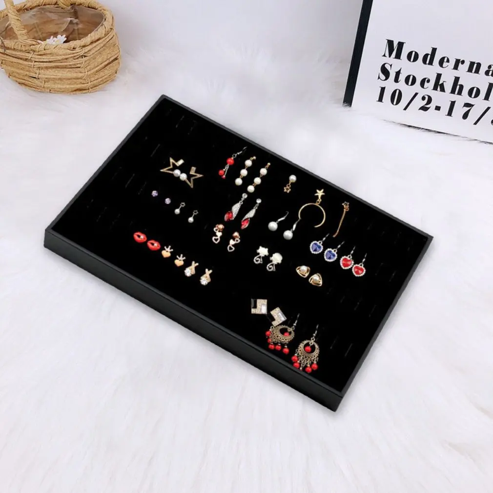

Stackable Velvet Jewelry Box Drawer Storage Display Tray Drawer Jewelry Holder for Ring Earrings Bracelet Jewelry Organizer Box