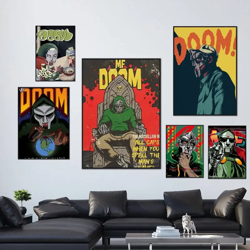 

Плакат MF Doom в стиле ретро, плакат, картины, принты, модное настенное полотно, художественный декор для кухни