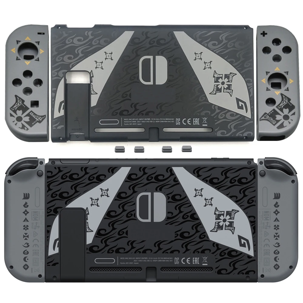 

For Nintendo Switch Joy-Con Controller Replacement Housing Shell Front Back Cover with Midplate & Console Back Cover Faceplate