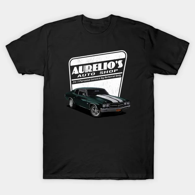 

2021 Men/Women's Summer Black Street Fashion Hip Hop Aurelio's Auto Shop John Wick T-shirt Cotton Tees Short Sleeve Tops