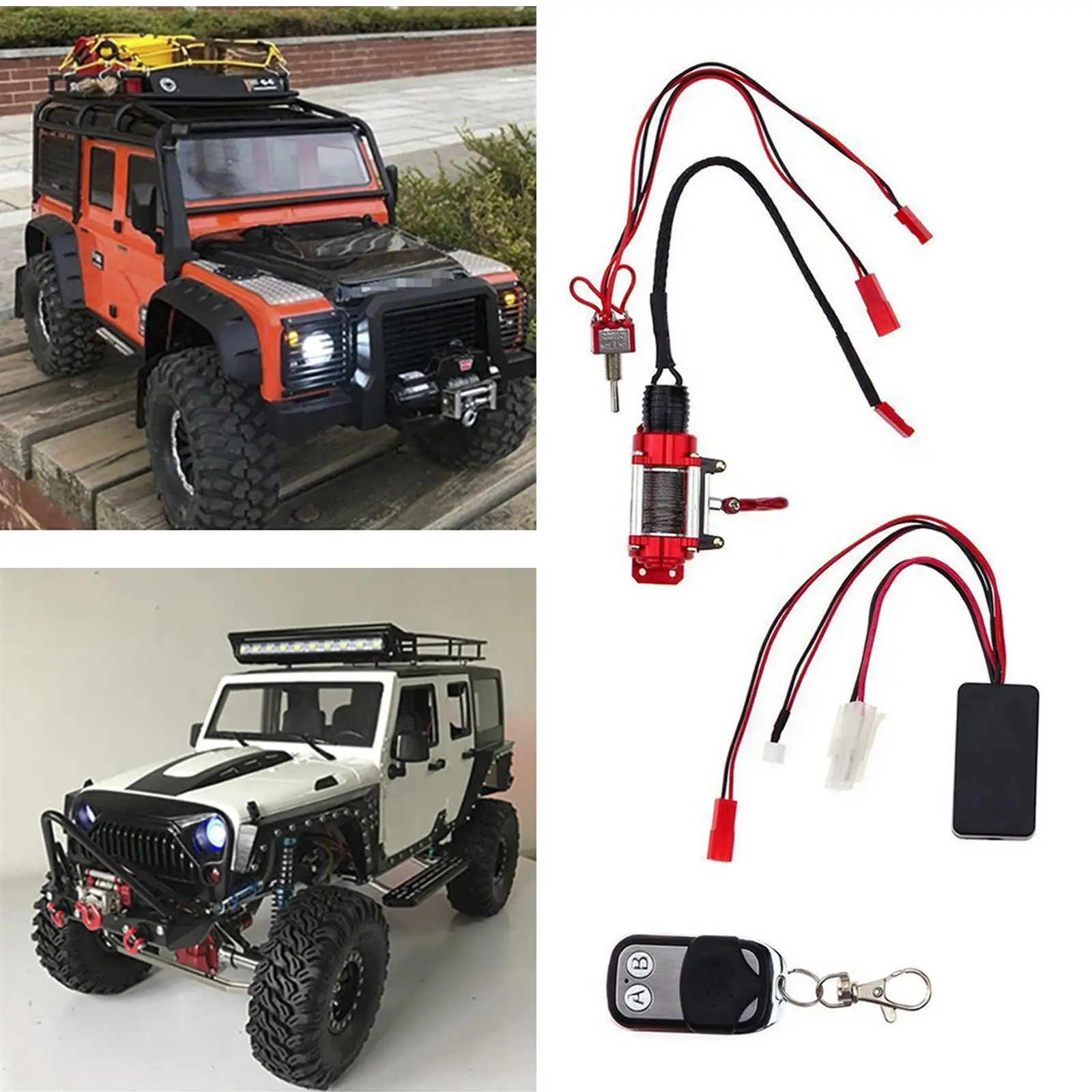 

RC Car Winch RC Car Replacements for 1/10 D90 SCX10 TRX4 RC Accessory