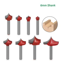 1 piece 6mm cnc shank round nose drill round tip sharp knives solid carbide woodworking tools