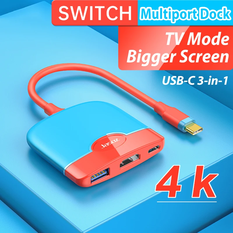 

Switch Dock TV Dock for Nintendo Switch Portable Docking Station USB C to 4K HDMI USB 3.0 Hub for Macbook Pro 3 in 1 HUB