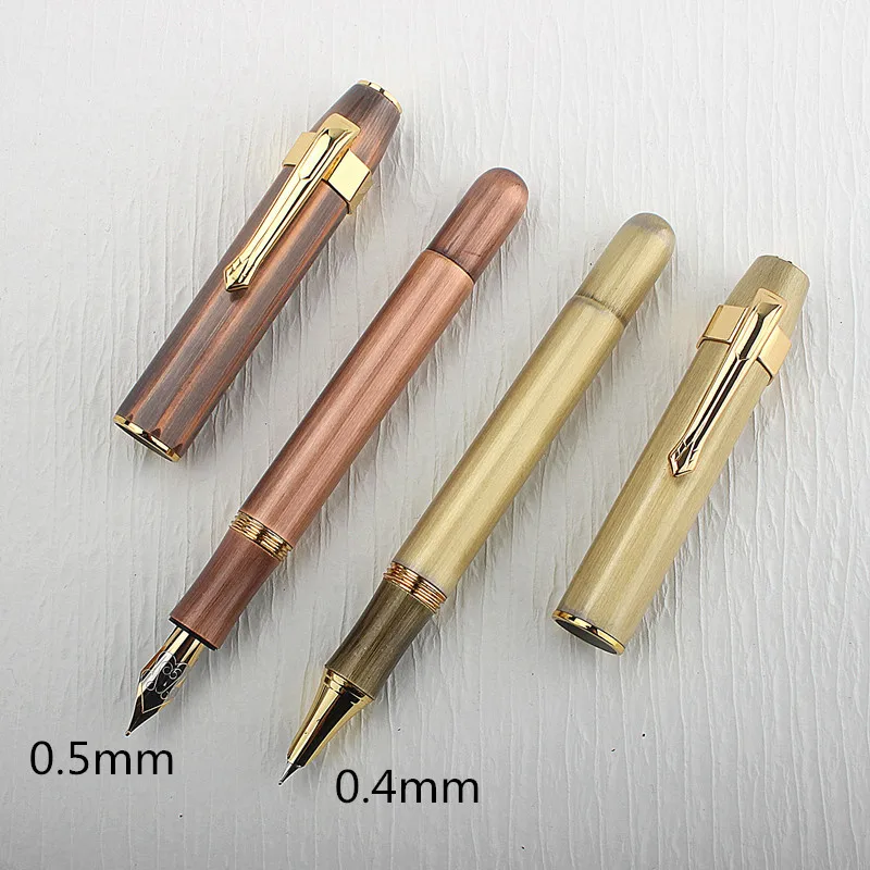 

Mini Metal Short Pen Hand-made Portable Writing Fountain Pen Business Office Pocket Pen School Student Stationery Supplies