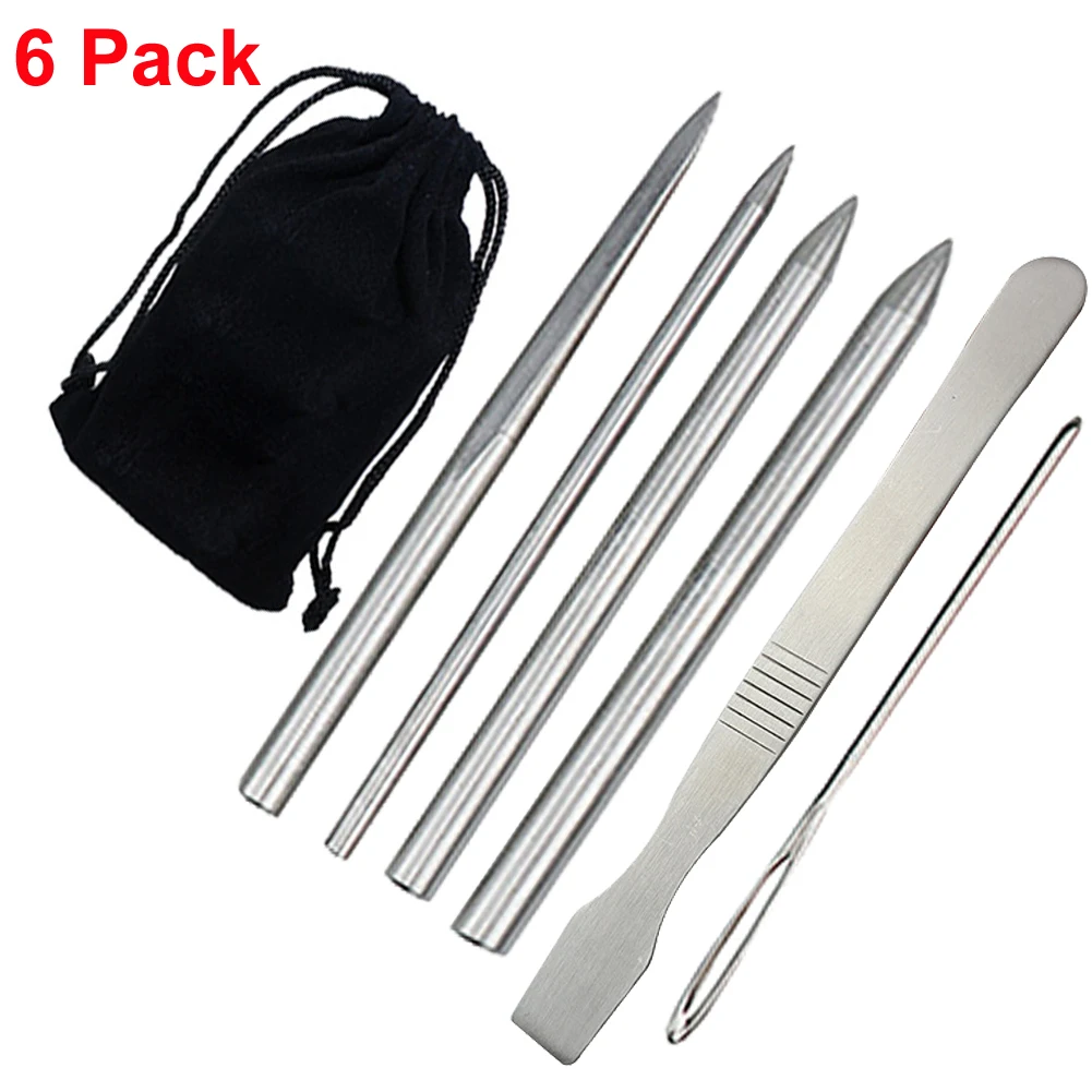 

6 Pack Paracord FID Lacing Stainless Steel Stitching Needles For Outdoor Survival Parachute Cord Camping Tent Weaving Tool Hot