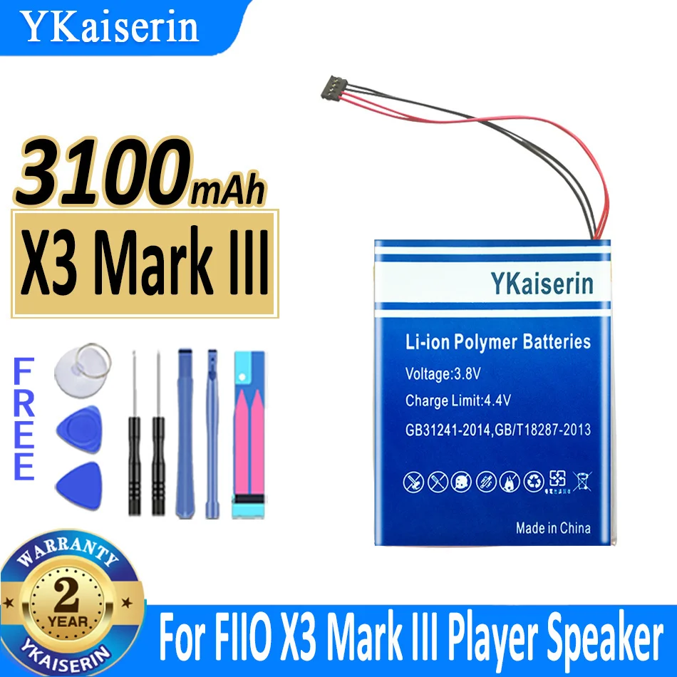 

3100mAh YKaiserin Battery For FIIO X3 Mark III Player Speaker Digital Batteries
